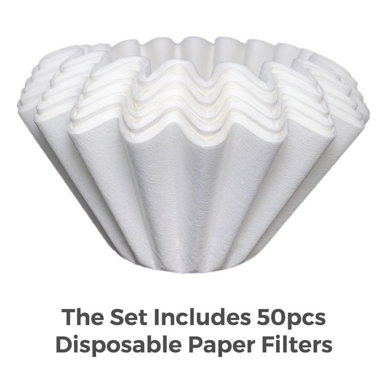 AGOGO Camping Pour Over Coffeemaker Set with Paper Filter Stainless