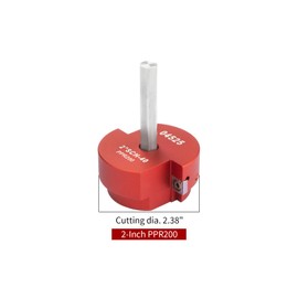 DEEFIINE Double Inserts PVC Fitting Saver 2-Inch Head,PVC Pipe Reamer with 3/8-Inch Hex Shaft,Socket Saver Plumbing Tool Plastic Pipe Fitting Reamer for Sch.40 CPVC ABS Hub,Fit Standard 1/2" Drills