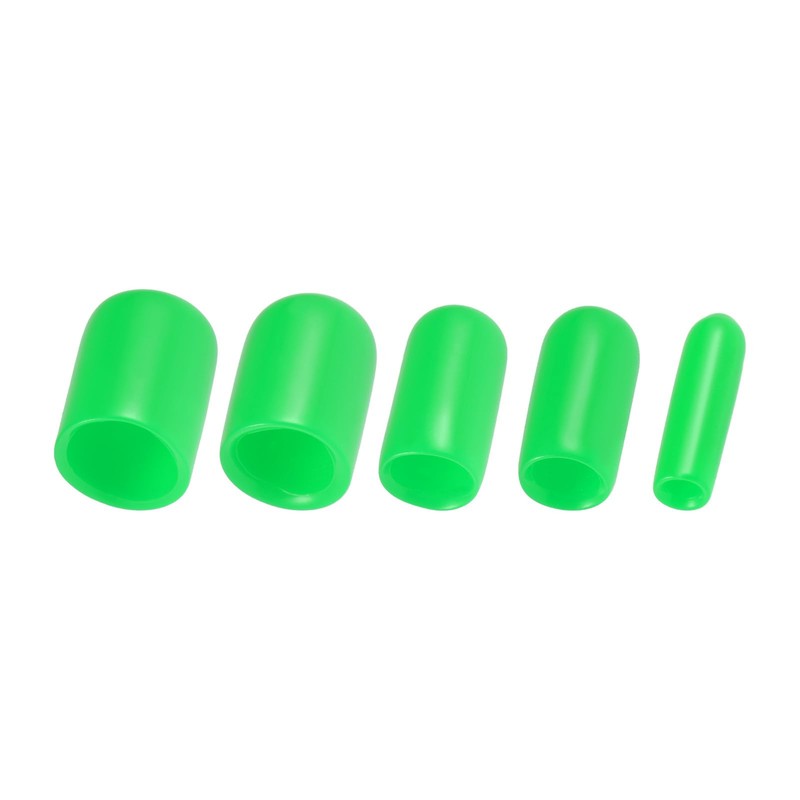 sourcing map 100pcs Round Rubber End Caps Protective Caps 1/8"