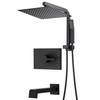 SOOOHOT Black Shower Head and Handle Set, Black Shower Faucet