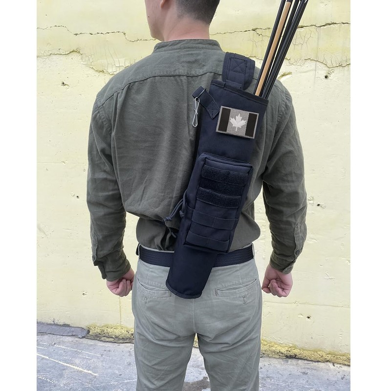 KRATARC Archery Lightweight Back Arrow Quiver Dual Use Foldable Compact