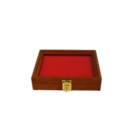 Southern Star Displays Wood Display Case for Collectibles, Knives, Arrowheads, Pins, Medals and More (9.5 x 7.5 x 2, Cherry)