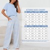 Atxnn Womens Pyjamas Cotton Pjs Set Round Neck Loungewear Striped