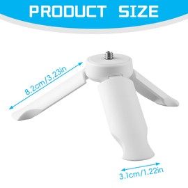 Lotsdonxia Stable Mini Tripod Stand, Portable Desktop Tabletop Mount, Compact Vlogging Accessory for Selfie Sticks & Cameras (White)