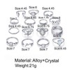 25 Pcs Retro Stackable Knuckle Silver Rings Set for Women，Open