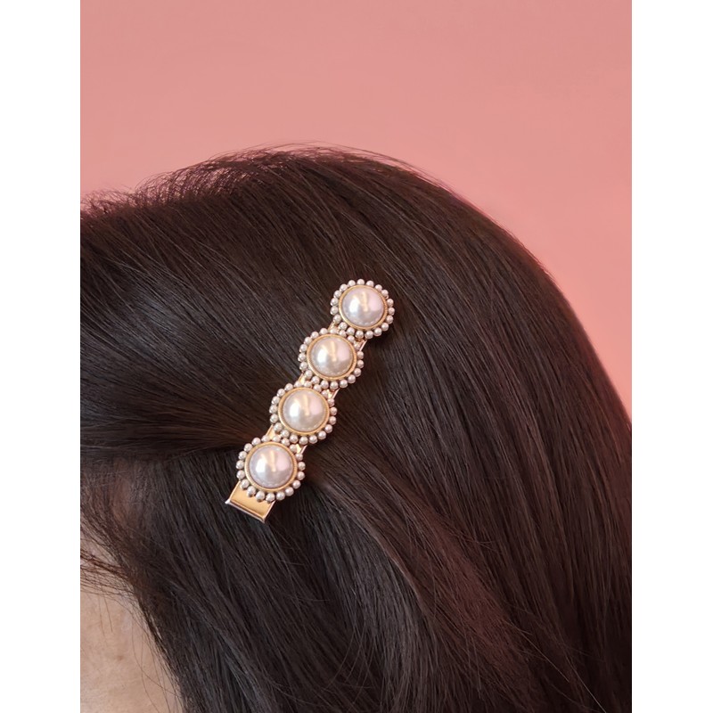 Burnaby pearl bead straight hairpin / 버나비 진주 비즈 일자