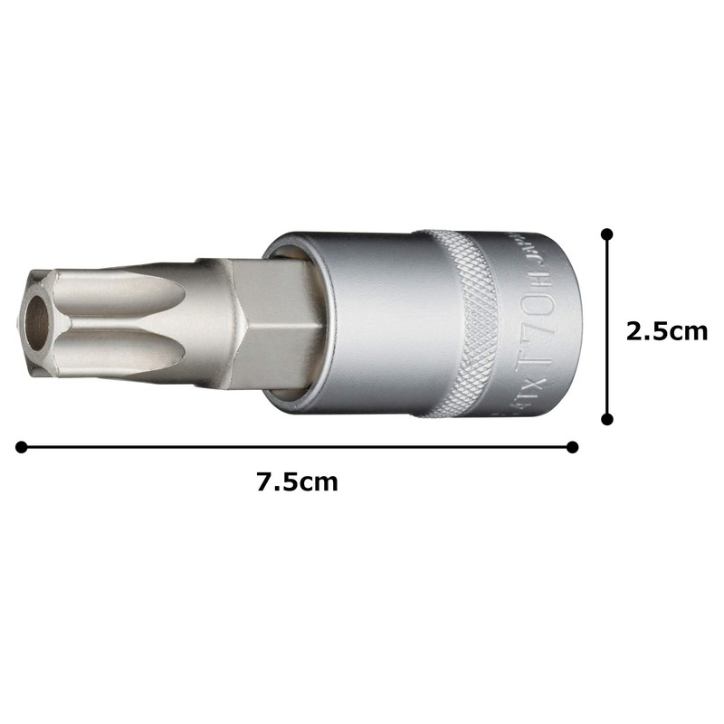 Tone 4TX-T70H Torx Socket (Anti-Messing Type), 1/2 inch (12.7 mm)