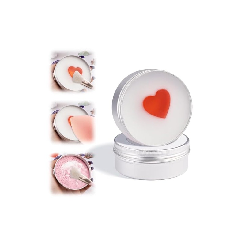 Caja de Limpieza de Pinceles de Maquillaje con 100g Quitacolor