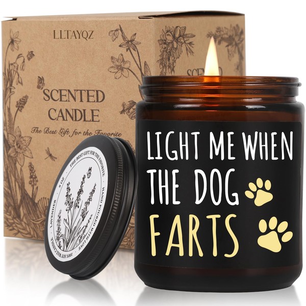 Funny Dog Mom Dad Scented Candle Gifts for Women Men,