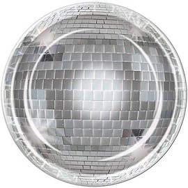 Beistle Disco Ball 9-Inch Plates Pack of 12