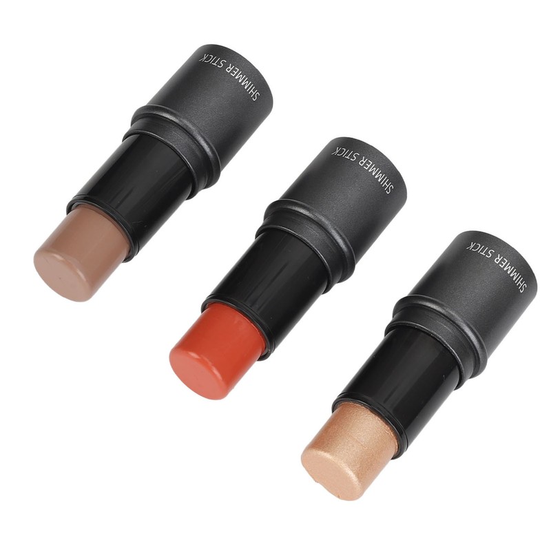 3pcs Highlight Blush Contour Stick Professional Cream Blush Stick for