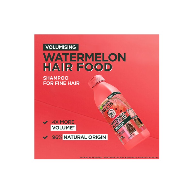 Garnier Fructis Hair Food Volumising Watermelon Shampoo 350ml