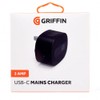 Griffin Single 3 Amp Fast Power USB-C Mains Charger, GP-020-BLK