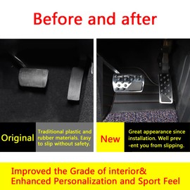 GZJUNFUGJ - Acelerador de pie antideslizante para pedal de freno de gas compatible con Jeep Grand Cherokee WK2 2011-2021, compatible con Dodge Durango 2011-2024, piezas interiores sin tapa de taladro