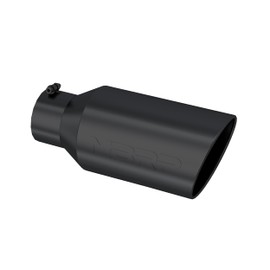 MBRP T5129BLK Black Coated Rolled End Tip, 8" O.D., 5" Inlet 18" in Length