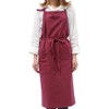 Anyasun Linen Apron, Bib Apron, Caf Style, Simple, Stylish, Natural,