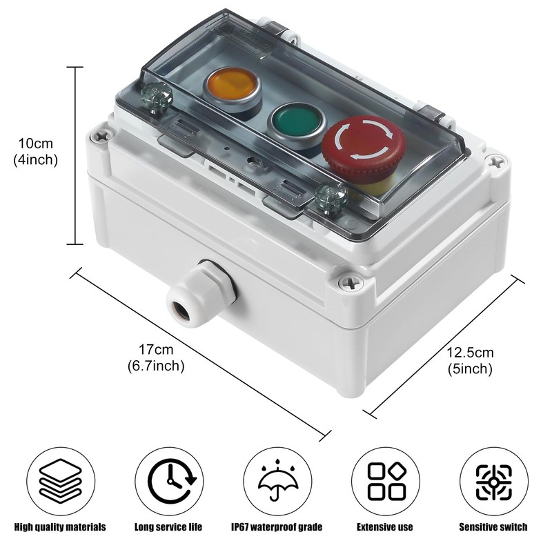 Push Button Switch IP67 Outdoor Waterproof Button Switch Box Emergency