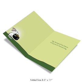 NobleWorks - Jumbo St Patrick's Day Card (8.5 x 11 Inch) - Funny Notecard for Saint Pattys Day, Humor - Harey J4468
