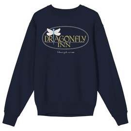 Bioworld Gilmore Girls Dragonfly Inn Adult Navy Crew Neck Long Sleeve Sweatshirt - XXL