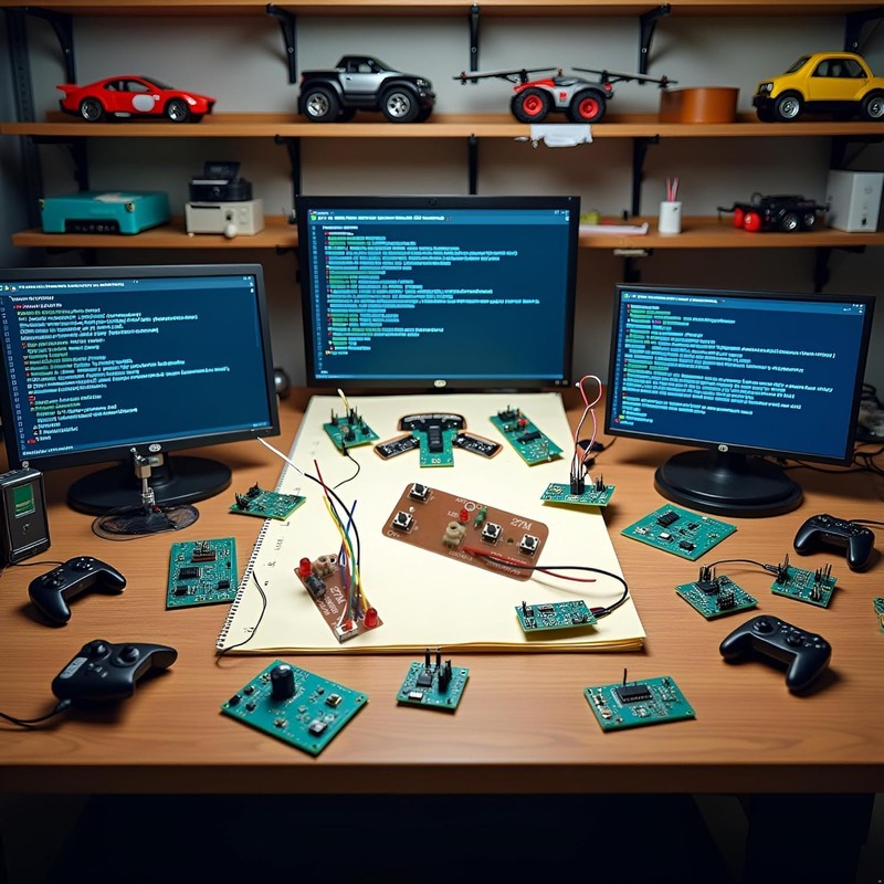 2Pcs 4-Channel RC Transmitter and Receiver - 27MHz Remote Control