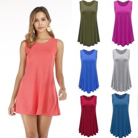 Zeagoo Summer Dress Women's Knee-Length Sleeveless Summer Dresses Sexy Elegant Dress Beach Dresses Mini Dress Festive Dresses Dress A-line Short Summer Dress S-XXL, darkblue