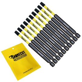10 x SabreCut SCRSQ289_10 89 mm SQ2 Square Magnetic Impact Wrench Drill Bits Set Single-Ended High Performance for Dewalt Milwaukee Bosch Makita and others