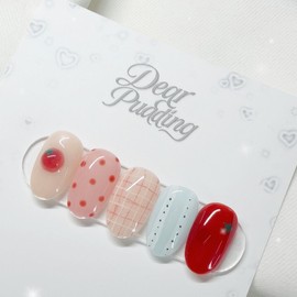 [Handmade Nail Tips] Tomato Ma Nail Tips - Coffin Egg / [수제네일팁] 토마토마 네일팁 - 코핀에그