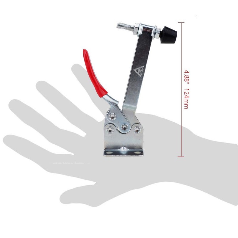 IMAGINE 4Pcs Hand Tool Toggle Clamp 201B 198lbs Antislip Red