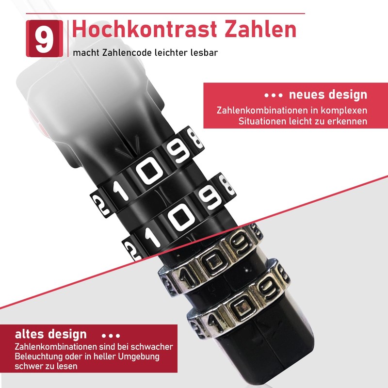 NAGE TSA Suitcase Lock, Lock with Combination Code, 4 Digit,