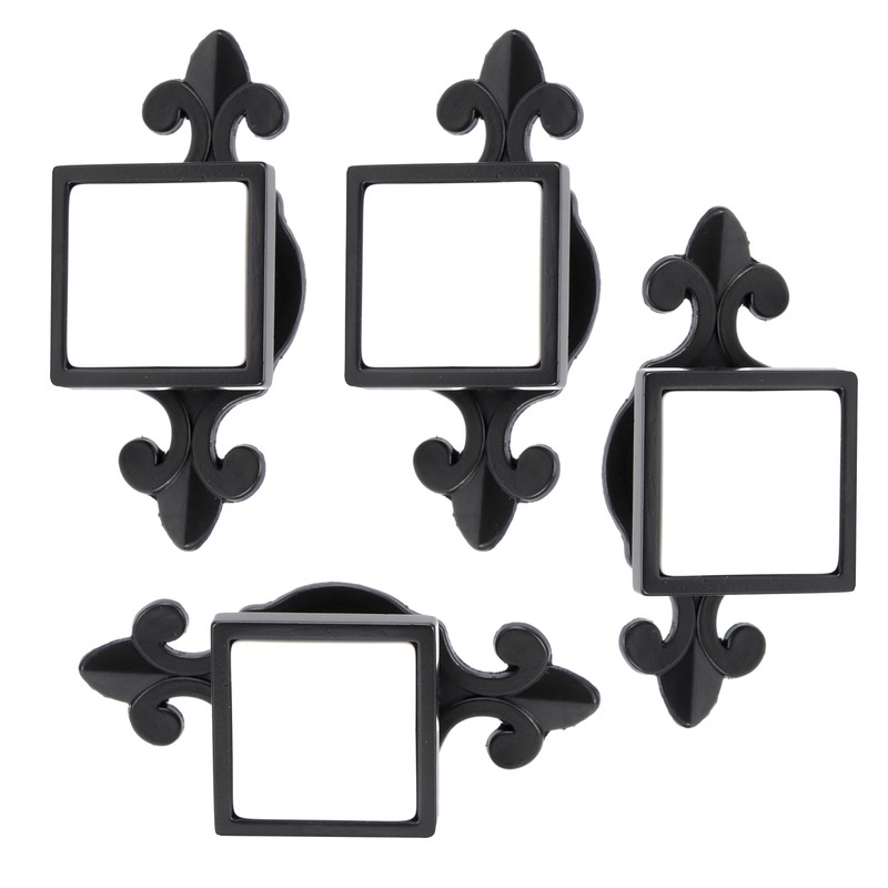 4 Sets Ceramic Zinc Alloy Handle Wardrobe Drawer Pulls Bright