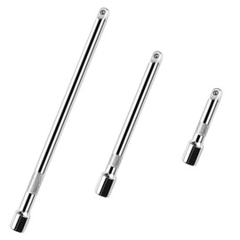 3-tlg 3/8 Verlängerung, Steckschlüsselsatz 3/8 Zoll, 75mm/150mm/250mm Steckschlüssel Verlängerungen, Kippverlängerungs-Satz für Steckschlüssel Schlagschrauber Ratsche Knarre