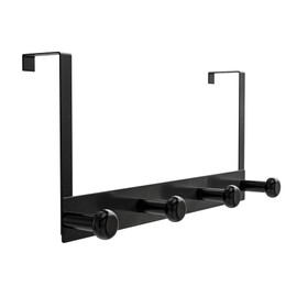 Amig - Appendino per porta - 350 x 174 x 88 mm - Appendino colore Nero - Realizzato in acciaio e legno FSC. Mod. CP45