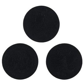 Couponhub - Juego de 3 posavasos redondos de diatomita absorbentes de agua de 9,5 cm, absorción de agua y secado rápido para taza de té, taza de vino, taza de café (negro)