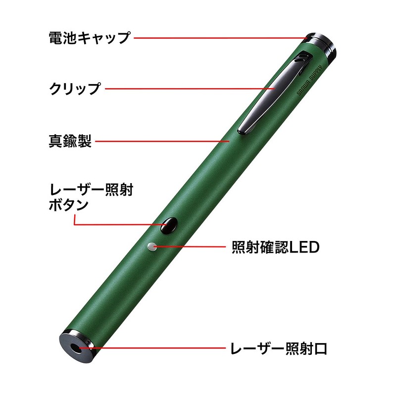 Sanwa Supply LP-GL1017G Laser Pointer Green Laser