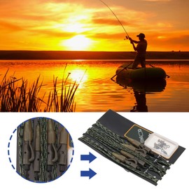 Be In Your Mind 4 Piece Lead Clip Leaders Anti Bottom Fishing Lure Connection Fast Sinking Carp Compound for Coarse Freshwater Fishing 100cm