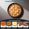 2 Pack 9 Inch Tart Pan Removable Bottom Non Stick