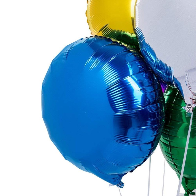 50pcs/lot Round Shape Foil Mylar Helium Balloon 18" Balloon Birthday