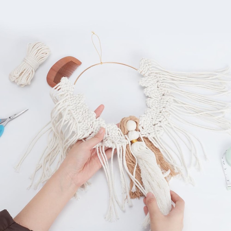 ORIGACH DIY Angel Macrame Kit, Boho Macrame Angel Ethereal Kit
