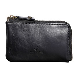 Cronus & Rhea® Luxury Key Case Made of Exclusive Leather (Aeacus) | Key Ring - Key Case - Key Holder | Genuine Leather | With Elegant Gift Box | Men - Women, black, Key case