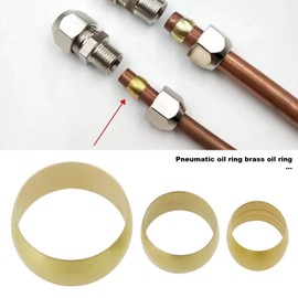 SG Store Pack of 30 Brass Compression Sleeves Fittings Brass Compression Sleeves Wire End Ferrules for Copper Pipe Fittings 8 mm 10 mm 16 mm Inner Diameter