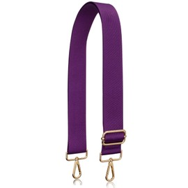 Allzedream Thick Purse Strap Wide Adjustable Replacement Crossbody Bag Handbag (Purple-Gold Hardware)