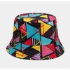 Quanhaigou Triangle Printed Bucket Hats Unisex Summer Travel Beach Fisherman