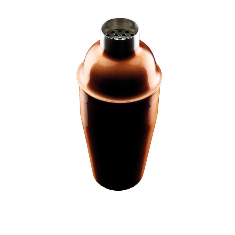 BarCraft Copper Effect Cocktail Shaker with Strainer in Gift Box,