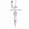 32cm Stainless Steel Spiral Crystal Twister with Blue Crystal. Wind
