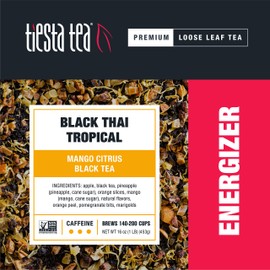 Tiesta Tea - Black Thai Tropical, Mango Citrus Black Tea, Loose Leaf, Up to 200 Cups, Make Hot or Iced, Caffeinated, 16 Ounce Resealable Bulk Pouch