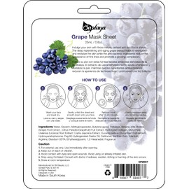 Saplaya Face Masks 6 Pack Scented Facemask Sheets Skin Care Mask Single Scent K-Beauty Natural Formula