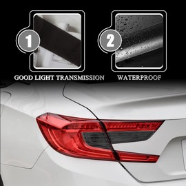 TOMALL Vinyl Smoke Tint Turn Signal Reverse Light Films Compatible with Honda 10th Accord 2018-2020 PreCut Car Tail Light Transmission Stickers Exterior Decoration (20% Dark Black)