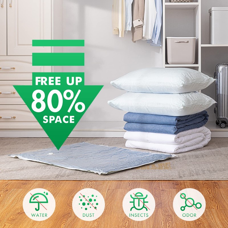 TAILI 6 Pack Large Vacuum Storage Bags for Comforter and