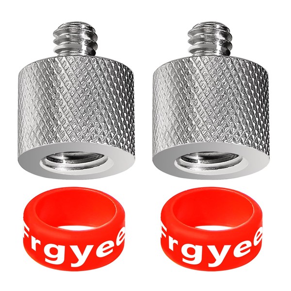 Frgyee Upgraded 1/4 to 3/8 Stainless Steel Tripod Adapter, 1/4