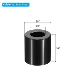 PATIKIL M10 Aluminum Spacers, 10 Pcs Metal Spacer Aluminum M10 x 3/4" OD x 3/4" L Aluminum Spacer Screw Standoff Round for 3/8" or M10 Screw Bolts
